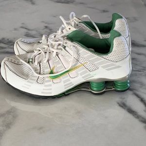 Nike Air Max Green, yellow, and white